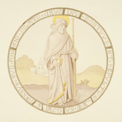Vidriera en la ventana de la capilla privada del Palacio del Obispo: Santiago de Joseph Manning