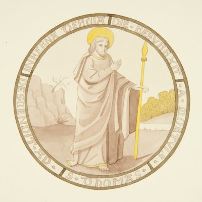 Vitral en la ventana de la capilla privada del Palacio del Obispo: San Tomás de Joseph Manning