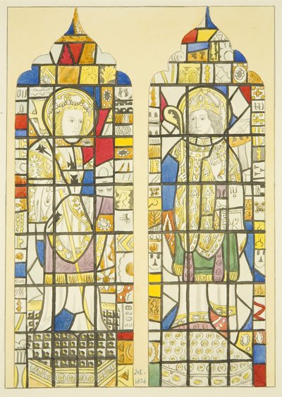 Vidrieras en la ventana sobre el monumento de Canynges en St Mary Redcliffe de Joseph Manning
