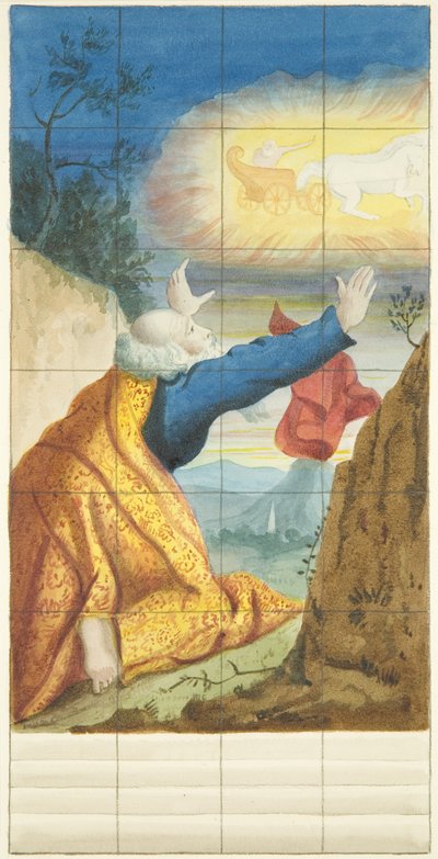 Vitral en el extremo este del pasillo norte de la catedral de Bristol mostrando a Elías y Eliseo de Joseph Manning