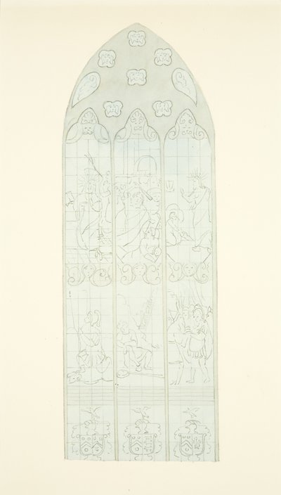 Vitral en el extremo este del pasillo sur de la Catedral de Bristol de Joseph Manning