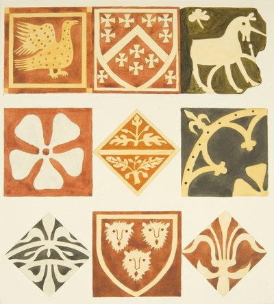 Azulejos en la sala de la sacristía y varias partes del suelo de la Catedral de Bristol de Joseph Manning