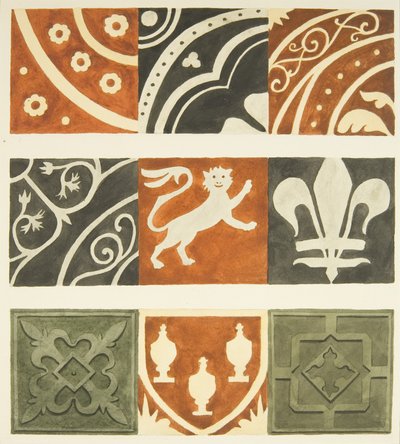 Azulejos en la sala de la sacristía y varias partes del suelo de la Catedral de Bristol de Joseph Manning