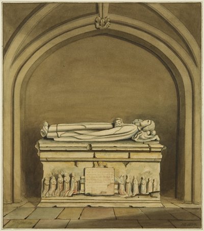 Tumba de Thomas Rowley y su esposa en la cripta de la Iglesia de St John