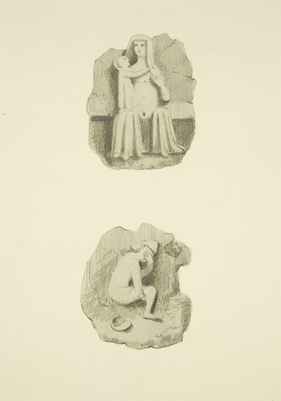 Dos piedras de bóveda en el techo de St Mary Redcliffe de Joseph Manning