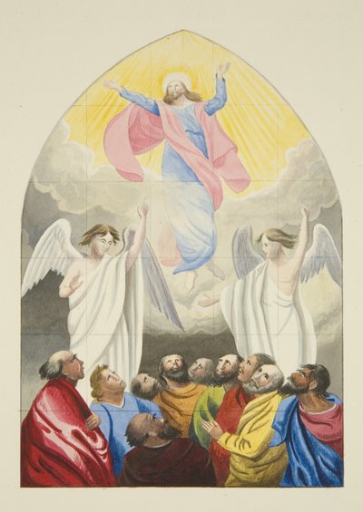 Ventana diseñada por Edward Bird, R.A., en la Iglesia del Templo de Joseph Manning