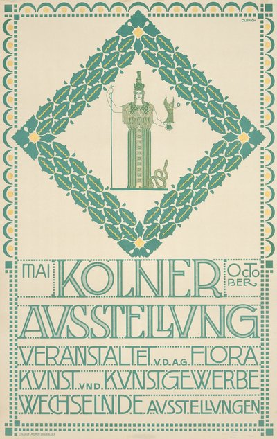 Póster para el Festival de Arte de Colonia de 1905, 1905 de Joseph Maria Olbrich