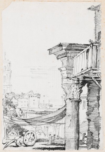Un balcón en el Foro Romano de Joseph Marie Vien