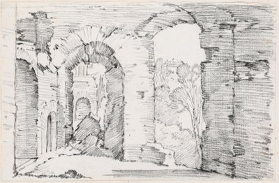 Pasadizos Arqueados de un Edificio en Ruinas de Joseph Marie Vien