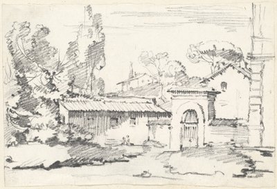 Entrada a los Jardines de la Villa Giulia de Joseph Marie Vien