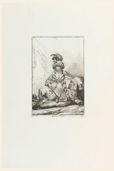 La Sultana Negra, placa 28 de la serie La Caravana del Sultán a La Meca de Joseph Marie Vien the Elder