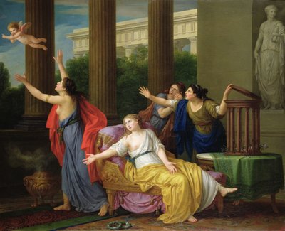 Cupido huyendo de la esclavitud, 1789 de Joseph Marie, the Elder Vien