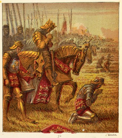 Las Guerras de las Rosas, ilustración de "Cuadros de la Historia Inglesa...". de Joseph Martin Kronheim