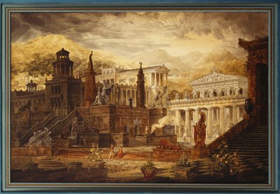 Una reconstrucción de Esparta: el pórtico persa y el lugar de consulta de los lacedemonios de Joseph Michael Gandy