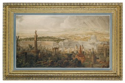 Diseño para el Palacio de Waterloo, la residencia propuesta del Duque de Wellington de Joseph Michael Gandy