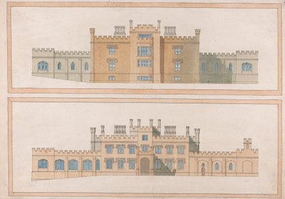 Diseño de una casa de campo tudorresca de Joseph Michael Gandy