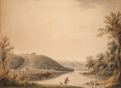 Vista del Palacio de la finca de Kurakin en Nadezhdino, 1800s de Joseph Moessmer