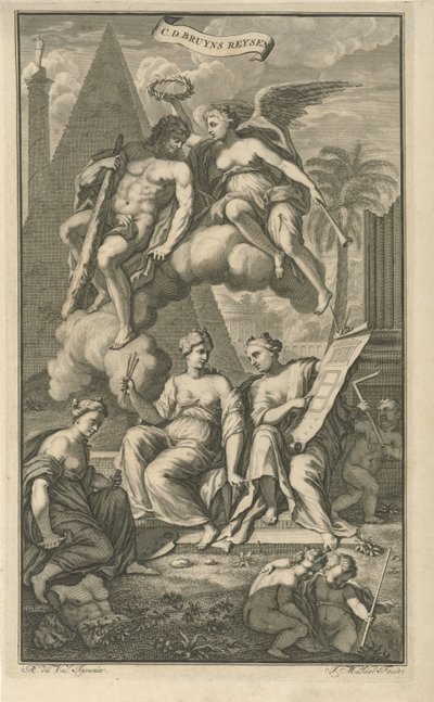 Hércules coronado por Victoria Página de título para: Cornelis de Bruyn, Viajes de Cornelis de Bruyn, a través de las partes más famosas de Asia Menor, 1698 de Joseph Mulder