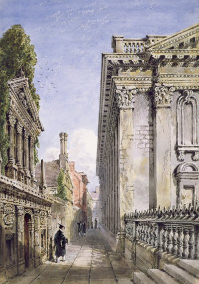 Pasaje de Senate House, Cambridge, 1843 de Joseph Murray Ince