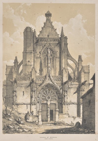 Arquitectura de la Edad Media: Iglesia en Serran, cerca de Gisore de Joseph Nash
