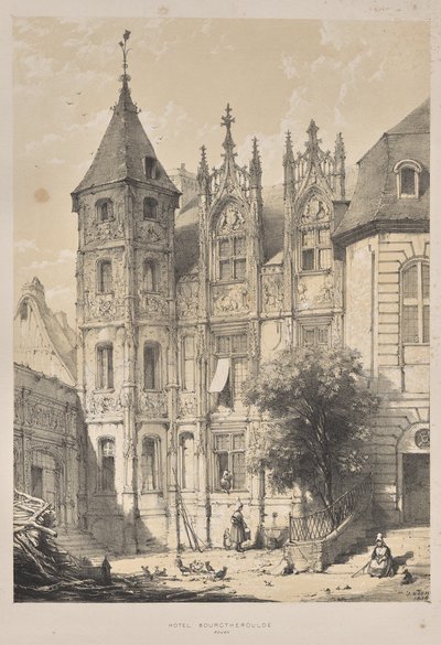 Arquitectura de la Edad Media: Hotel Bourgtheroulde, Ruan de Joseph Nash