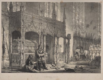 Arquitectura de la Edad Media: En la Iglesia de Arundel, Sussex de Joseph Nash