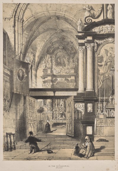 Arquitectura de la Edad Media: En la Catedral, Brujas de Joseph Nash