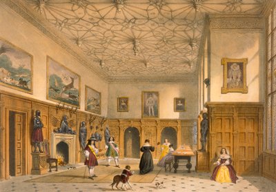 Juego de bate en el Gran Salón, Parham Park, Sussex, c.1600 de 