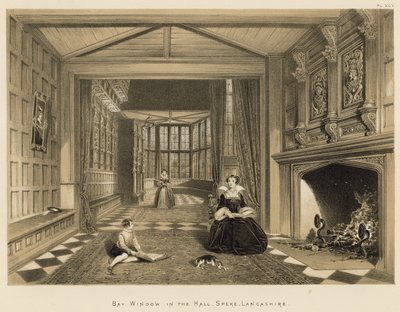 Ventana de bahía en el salón, Speke, Lancashire de Joseph Nash