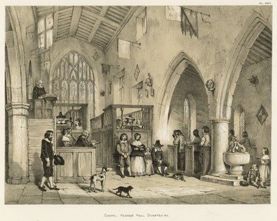 Capilla, Haddon Hall, Derbyshire de Joseph Nash