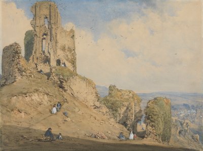 Castillo de Corfe, Dorset de Joseph Nash