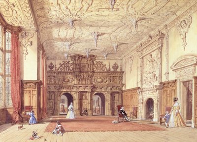 Crewe Hall, Cheshire de Joseph Nash