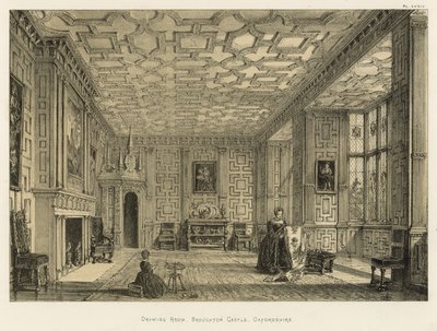 Salón, Castillo de Broughton, Oxfordshire de Joseph Nash