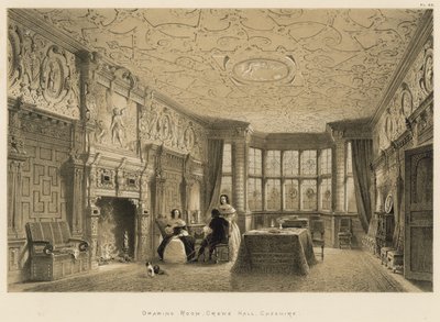 Sala de Estar, Crewe Hall, Cheshire de Joseph Nash