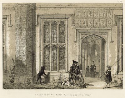 Entrada al Salón, Sutton Place, cerca de Guildford, Surrey de Joseph Nash