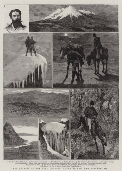 Exploración en el País del Rey, Isla Norte, Nueva Zelanda, III de Joseph Nash