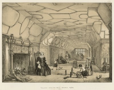 Galería sobre el Salón, Knowle, Kent de Joseph Nash