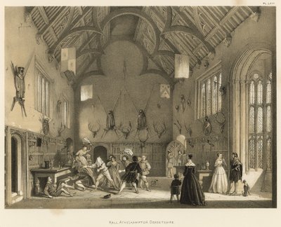 Salón, Athelhampton, Dorsetshire de Joseph Nash