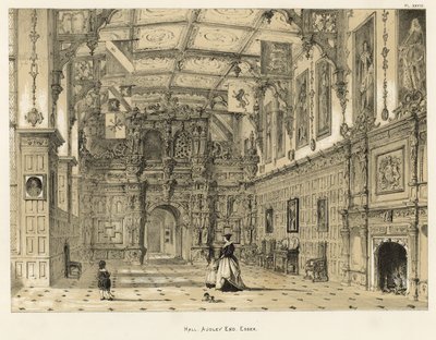 Salón, Audley End, Essex de Joseph Nash