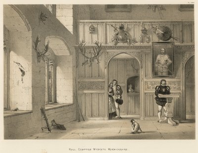 Salón, Compton Wynyate, Warwickshire de Joseph Nash