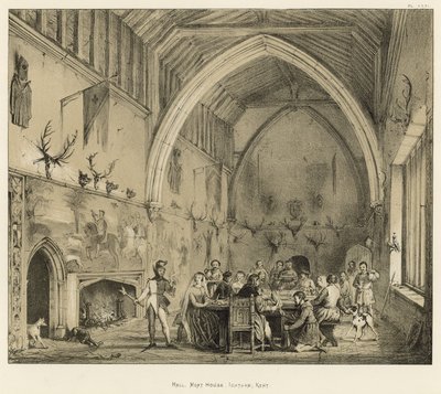 Salón, Moat House, Ightham, Kent de Joseph Nash