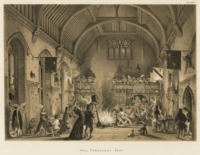 Salón, Penshurst, Kent de Joseph Nash
