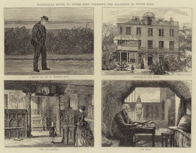 Casa Hauteville, St Peter Port, Guernsey, la residencia de Victor Hugo de Joseph Nash