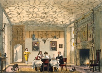 Cena familiar medieval, Wakehurst Place, Surrey de Joseph Nash