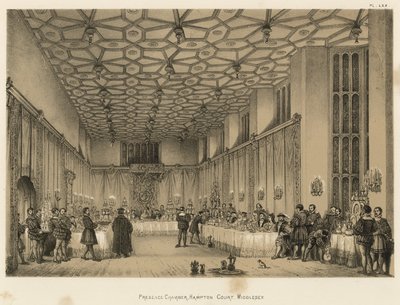 Cámara de Presencia, Hampton Court, Middlesex de Joseph Nash
