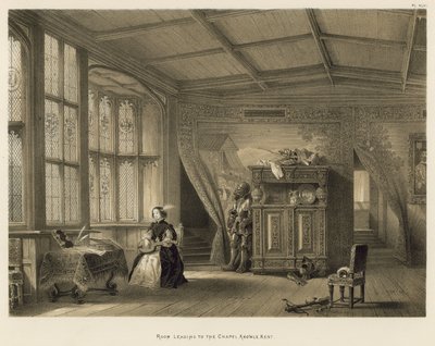 Habitación que conduce a la capilla, Knowle, Kent de Joseph Nash