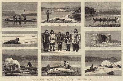 Deporte y Viaje en la Bahía de Hudson, América del Norte de Joseph Nash
