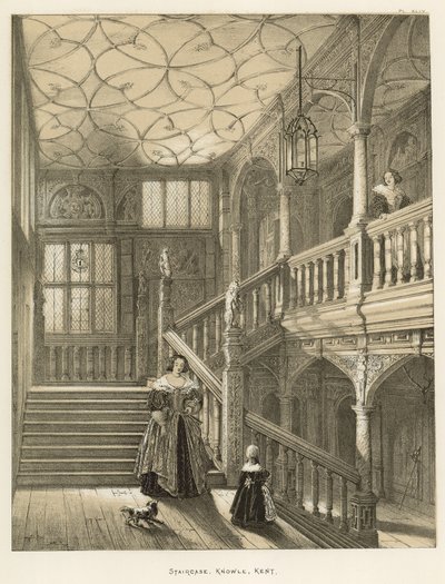 Escalera, Knowle, Kent de Joseph Nash