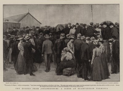 El éxodo de Johannesburgo, una escena en la terminal de Bramfontein de Joseph Nash