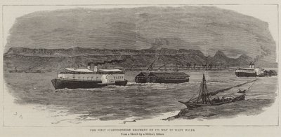 El primer regimiento de Staffordshire en camino a Wady Halfa de Joseph Nash
